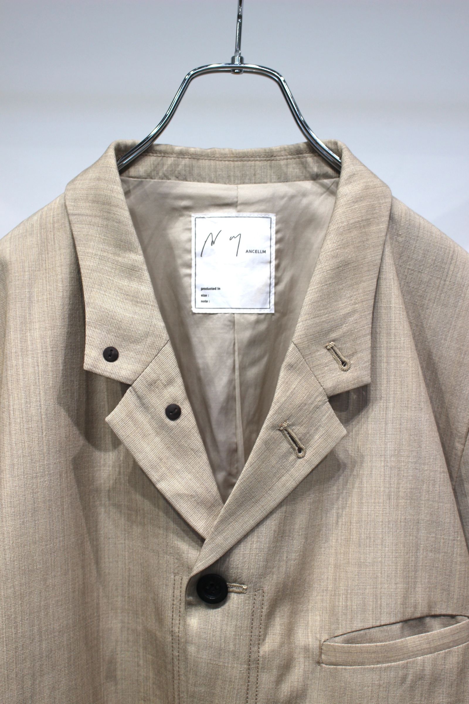 LAYERED TAILORED JACKET | HAKEME WIDE SLACKS | BEIGE | セットアップ