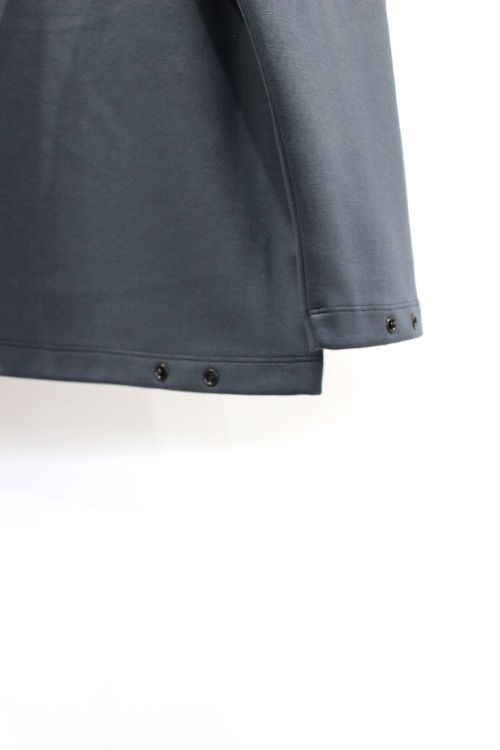 SNAP BUTTON CARDIGAN -solid-/BLUE GRAY