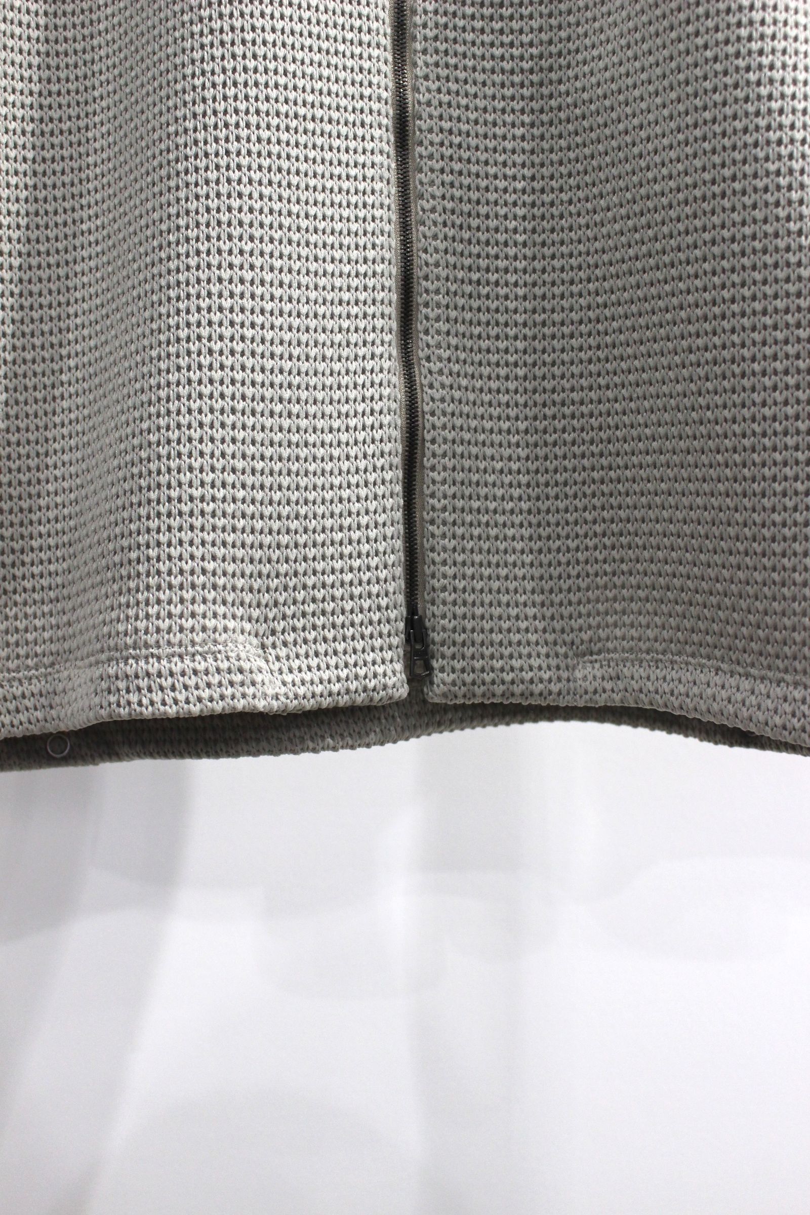 HONEYCOMB KNIT ZIP-UP CARDIGAN | LIME BEIGE | カーディガン