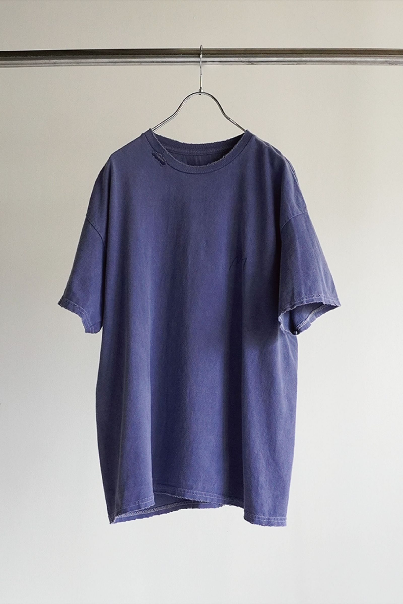 ANCELLM - EMBROIDERY DYED T-SHIRT/NAVY | NapsNote