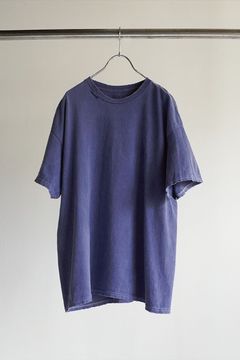 EMBROIDERY DYED T-SHIRT/NAVY