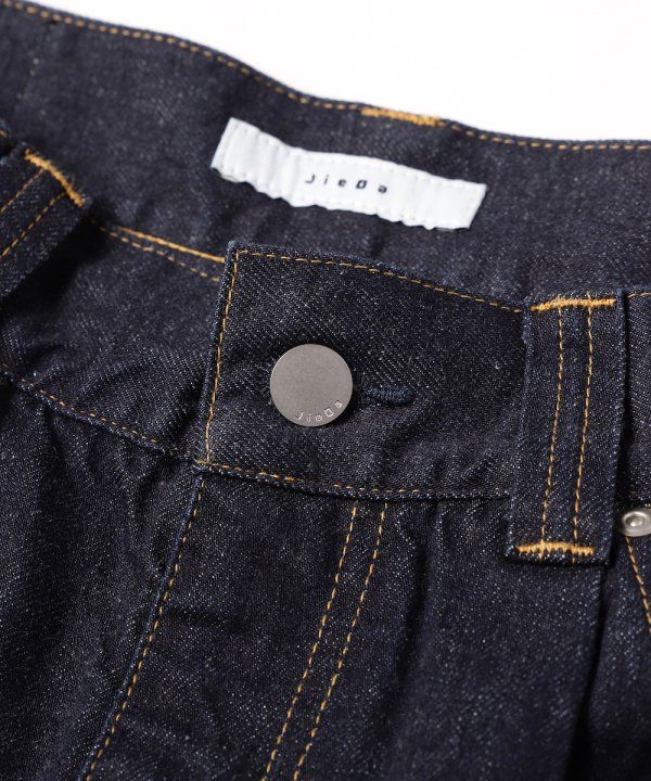 WIDE ONE TUCK STRAIGHT DENIM/INDIGO