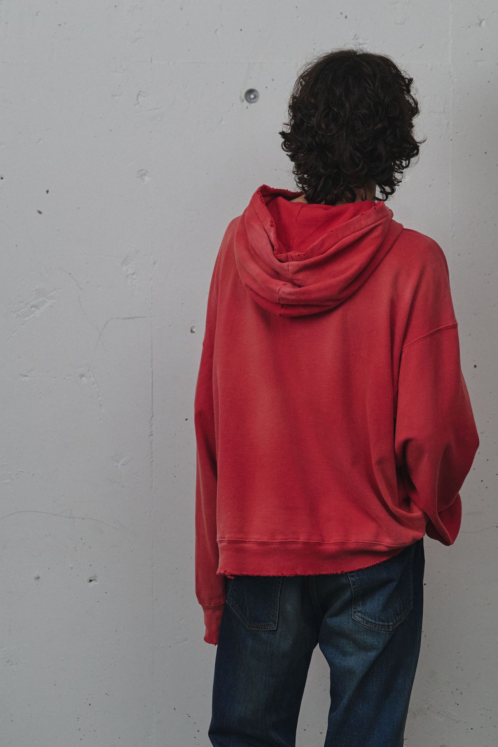 LIGHT LOOP ZIP HOODIE | RED | ジップパーカー