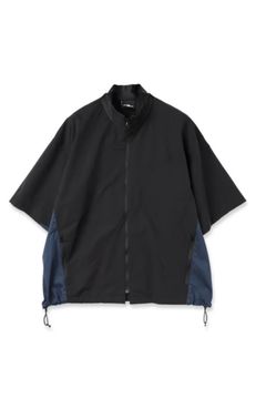 ROUND CUTTING SHIRT S/S/BLACK