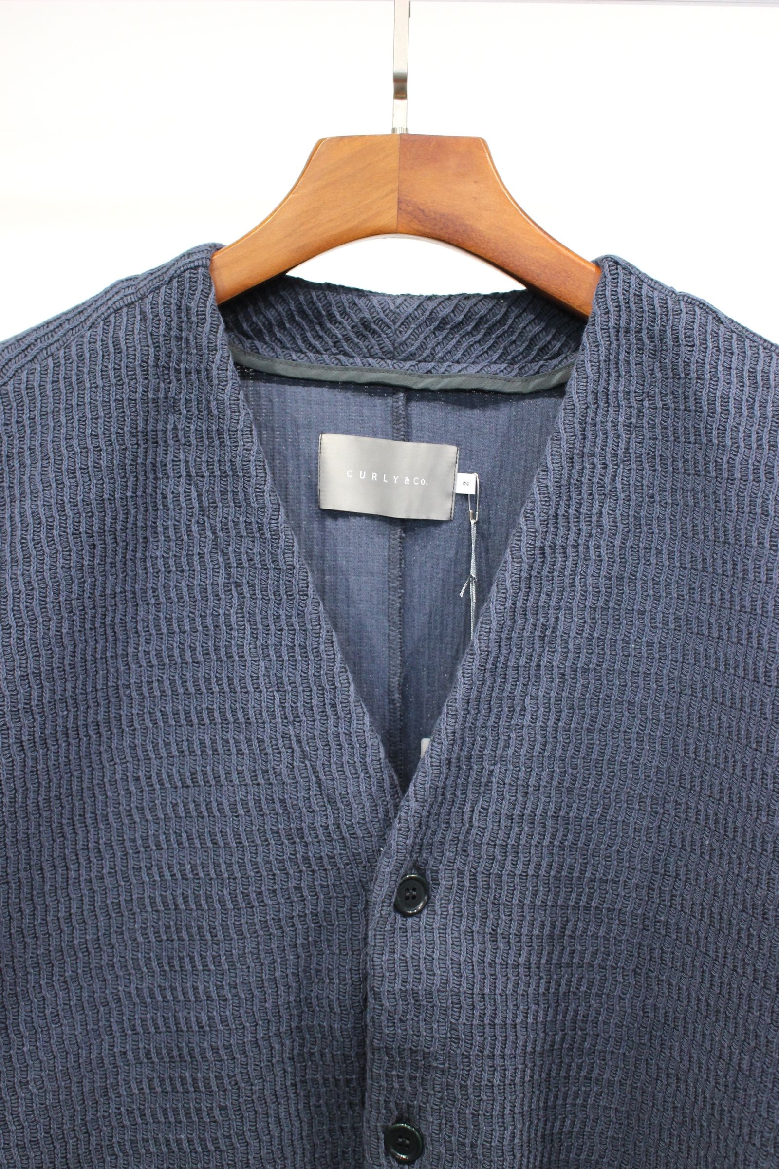 3D WAFFLE CARDIGAN | STEEL GRAY | カットソー