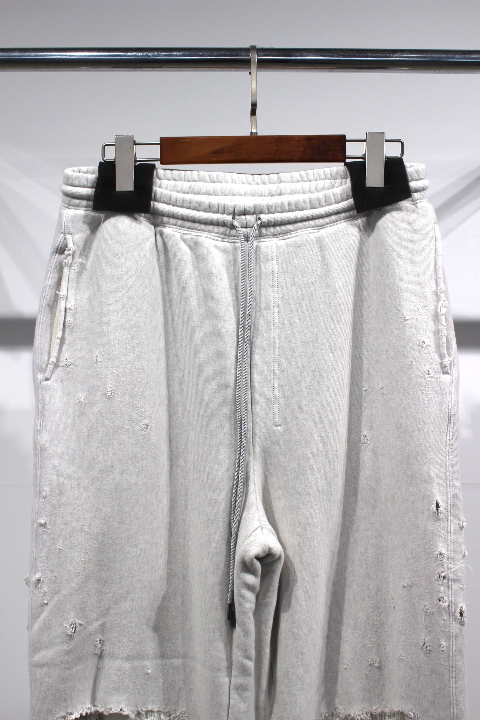 CRASH SWEAT LAYERED PANTS/WHITE
