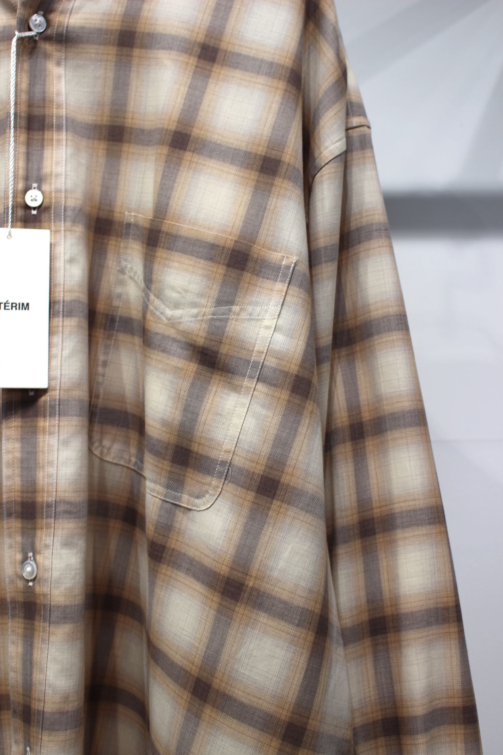 SUPIMA WOOL CHECK 90s FIT BUTTON DOWN SHIRT | BROWN CHECK | チェックシャツ