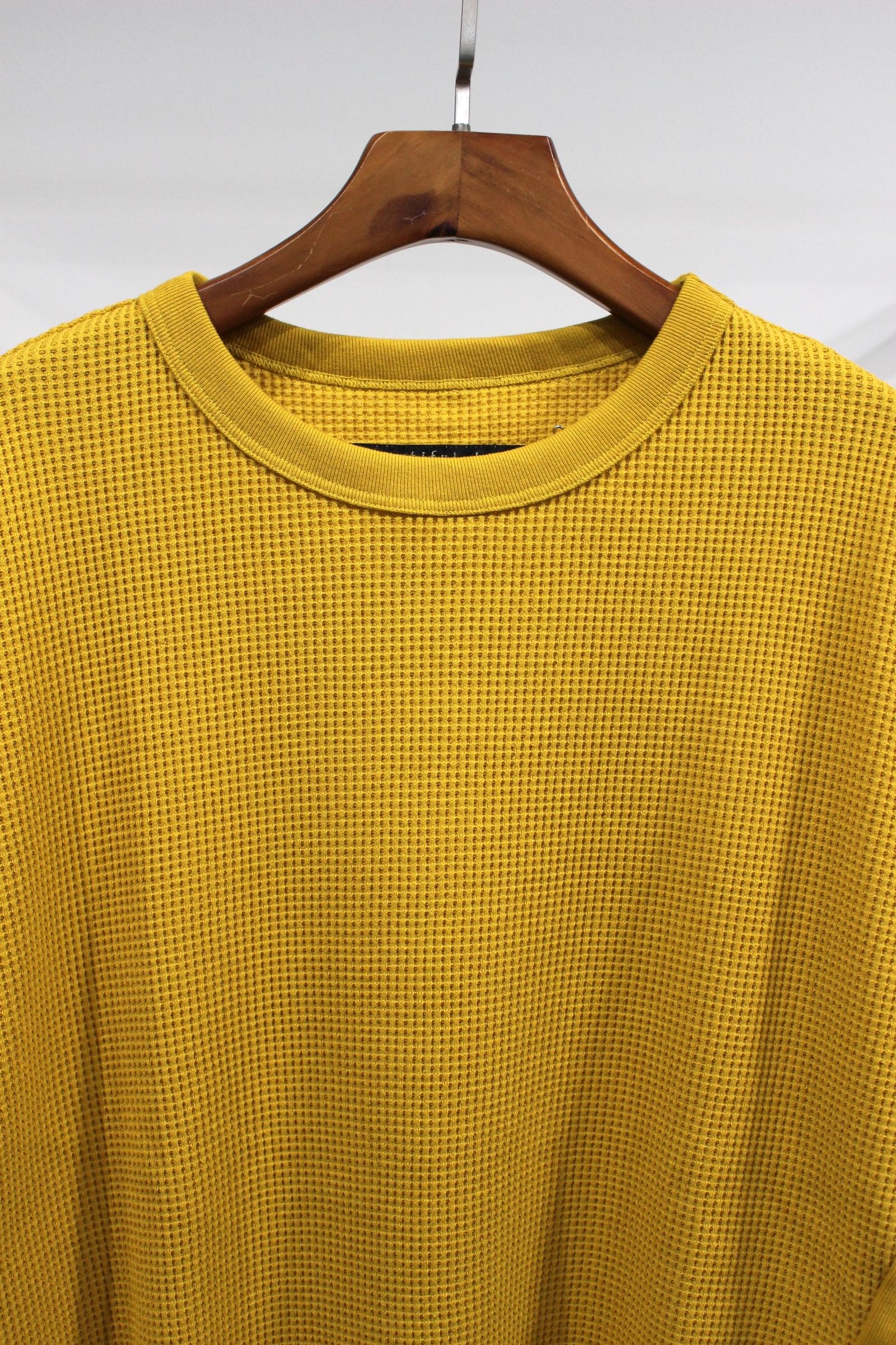 WAFFLE OVERSIZED T-SHIRT/YELLOW
