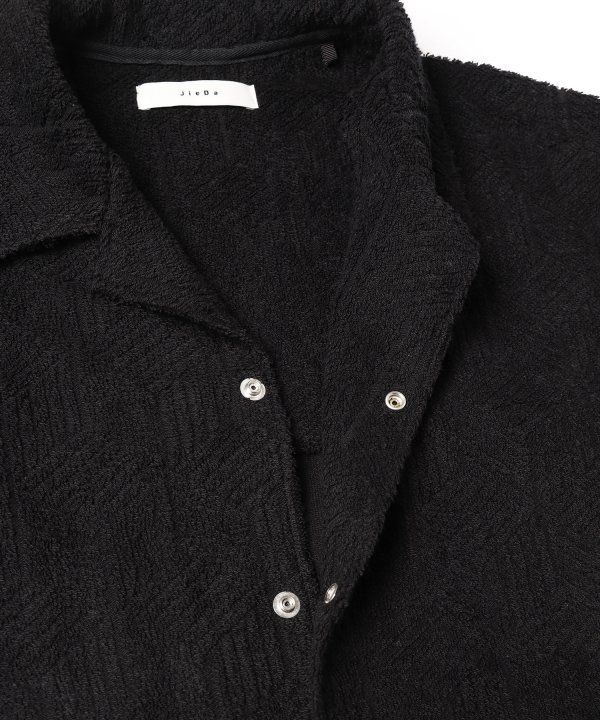 GEOMETRIC PILE S/S SHIRT/半袖シャツ/ブラック