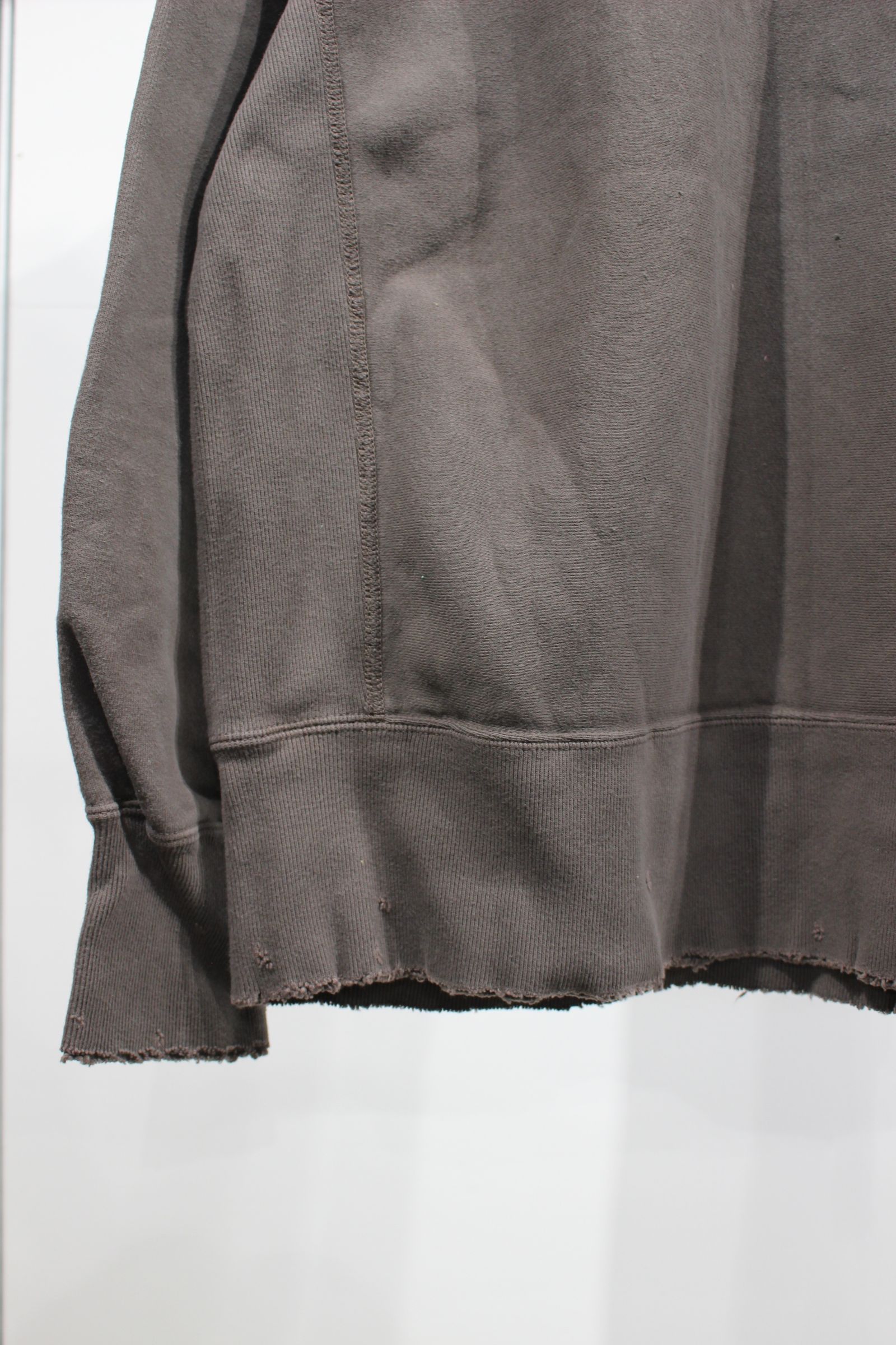 ANCELLM - DYED DAMAGE SWEAT SHIRT/F.BLACK | NapsNote