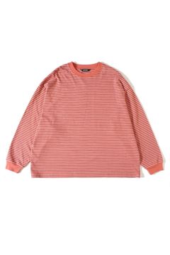 BORDER WIDE L/S T-SHIRT/RED