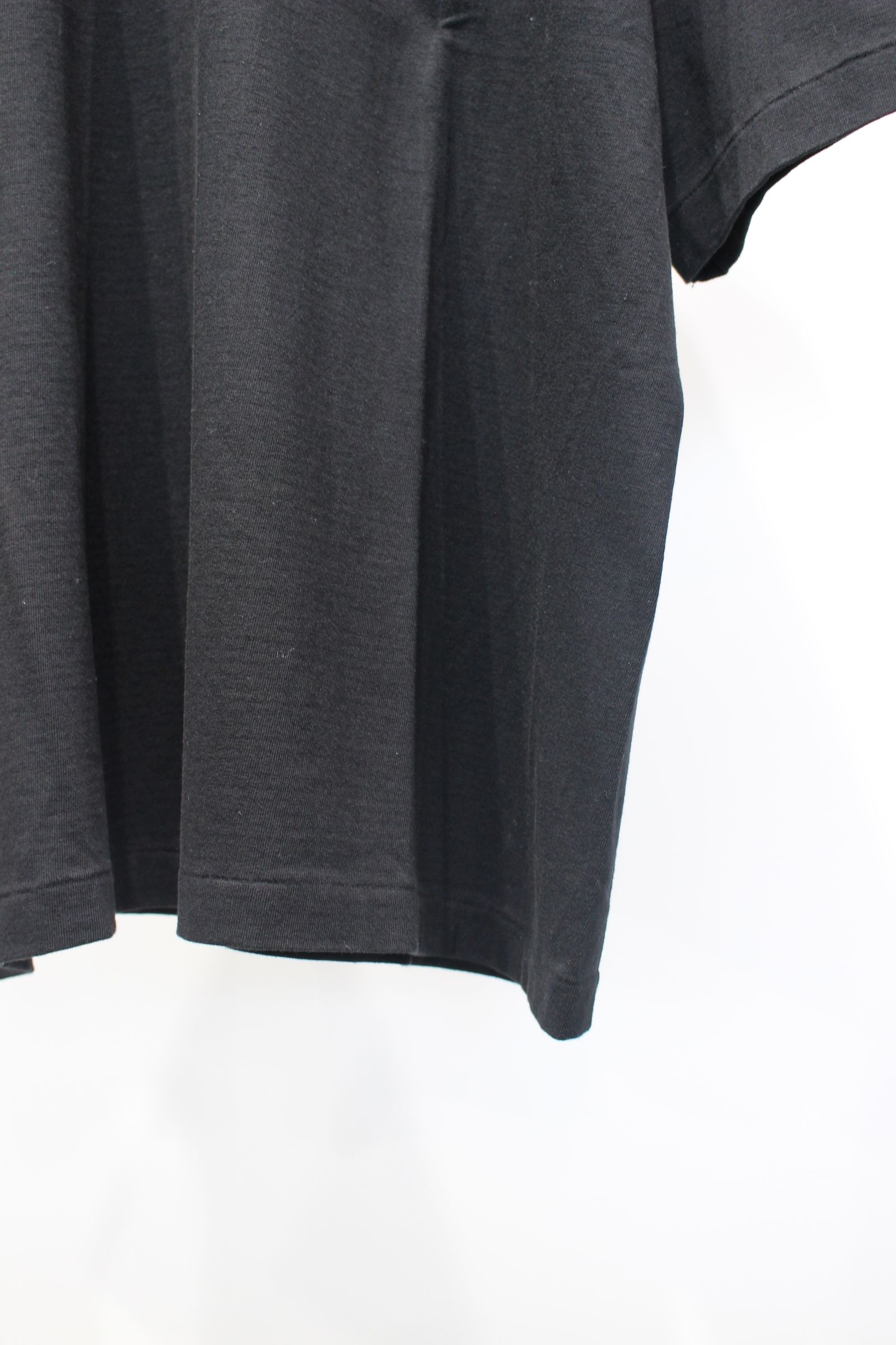 SEA ISLAND TOMPKINS LOOP JERSEY HYPER BIG BINDER NECK TUBE POCKET TEE | BLACK | カットソー