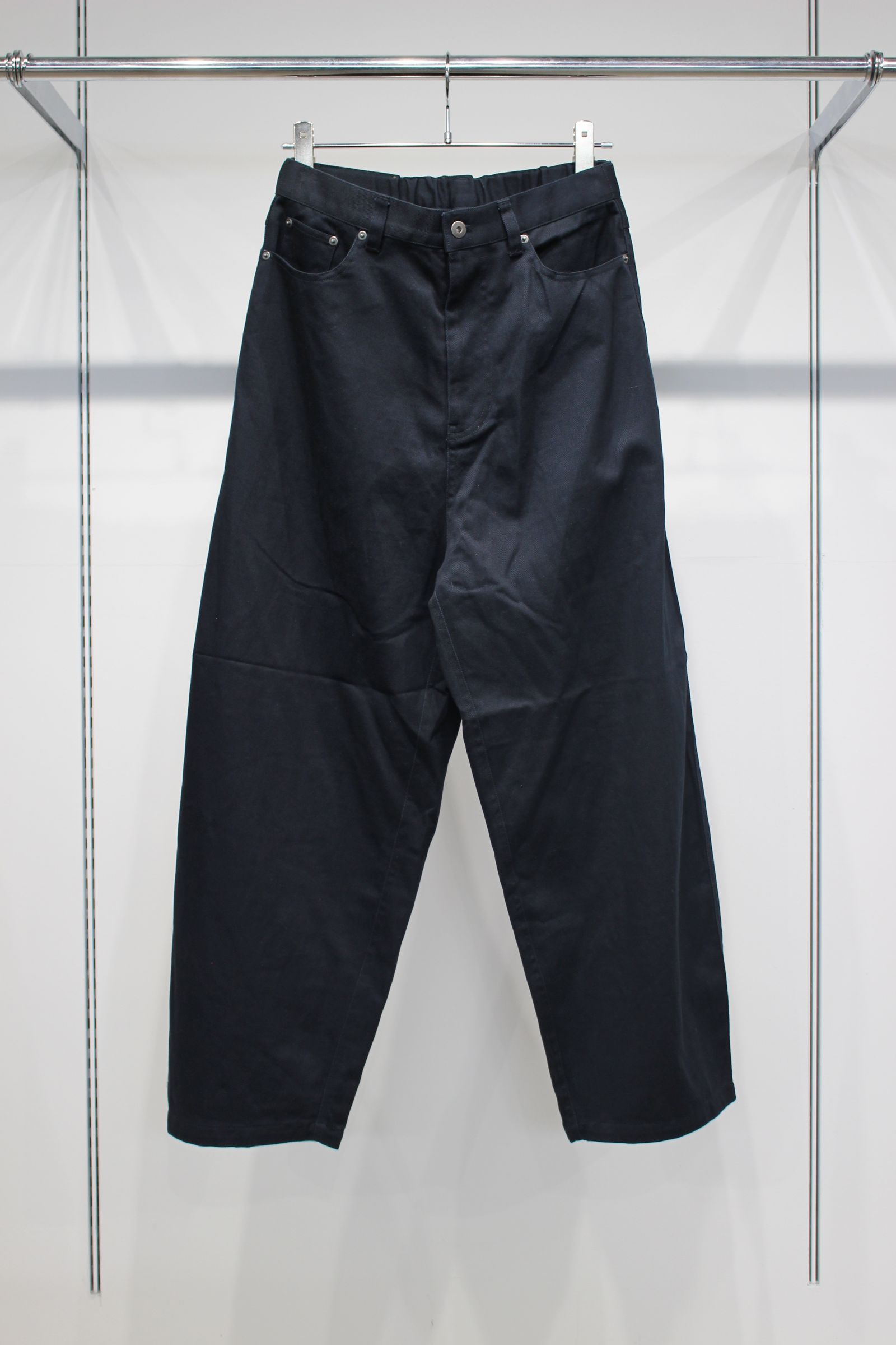 Clear Twill Crescent Wide 5-Pocket Trousers | NAVY | 5ポケットパンツ