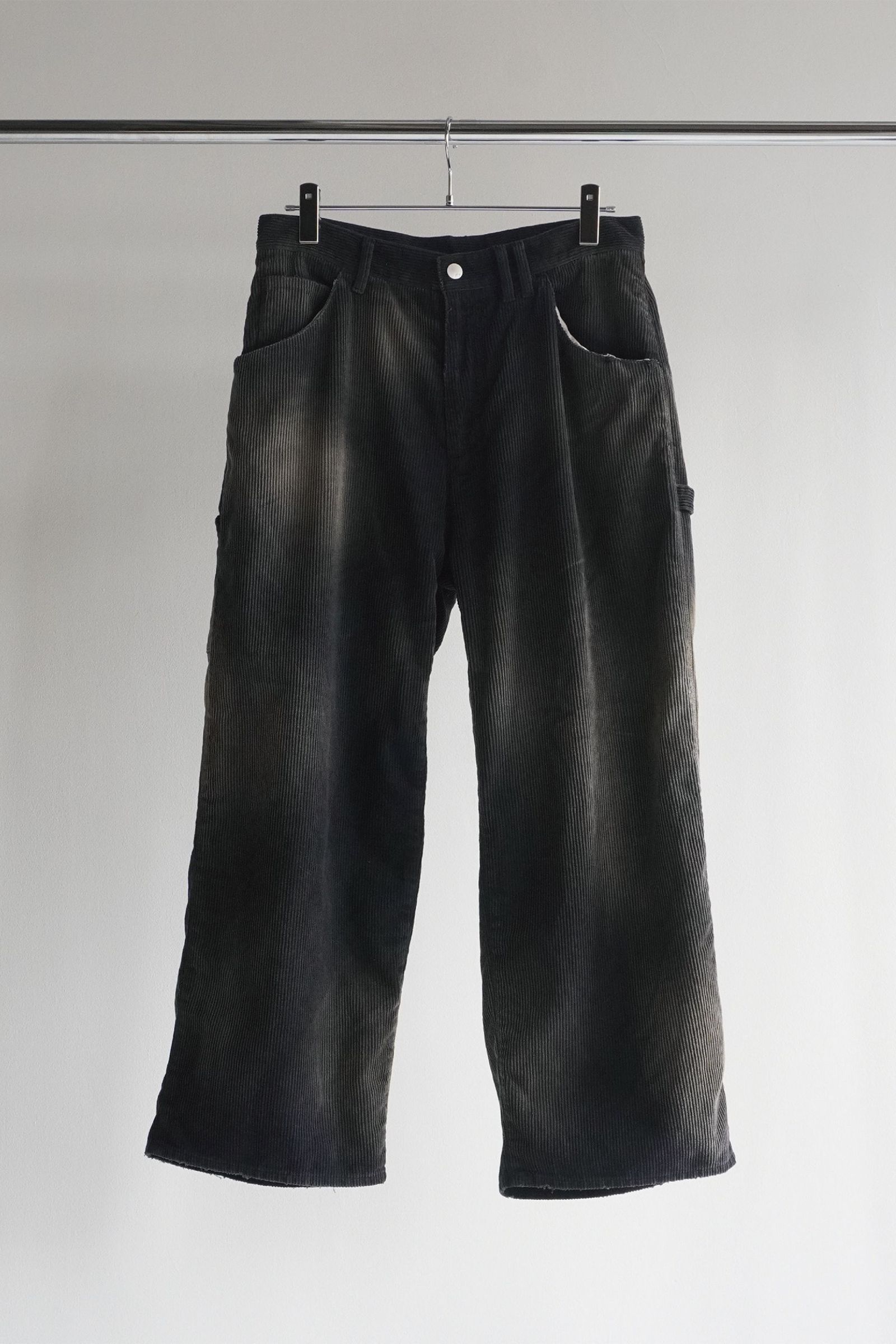 ANCELLM - CORDED VELVETEEN PAINTER PANTS | BLACK | ペインターパンツ | NapsNote