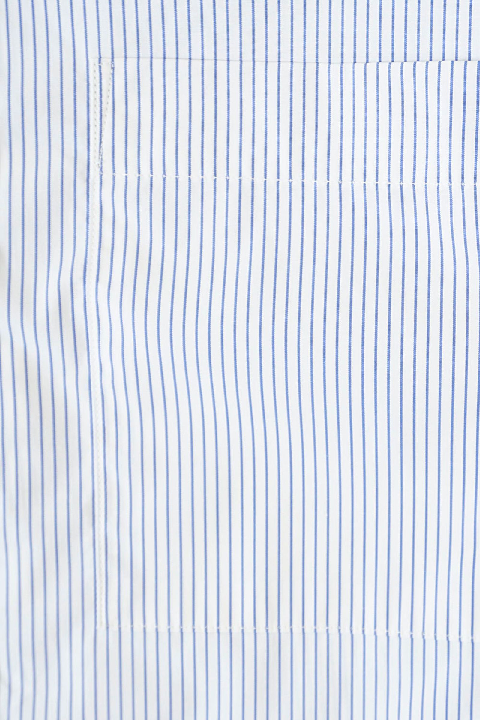T.M. STRIPE REGULAR COLLAR L/S SHIRT/WHITE STRIPE