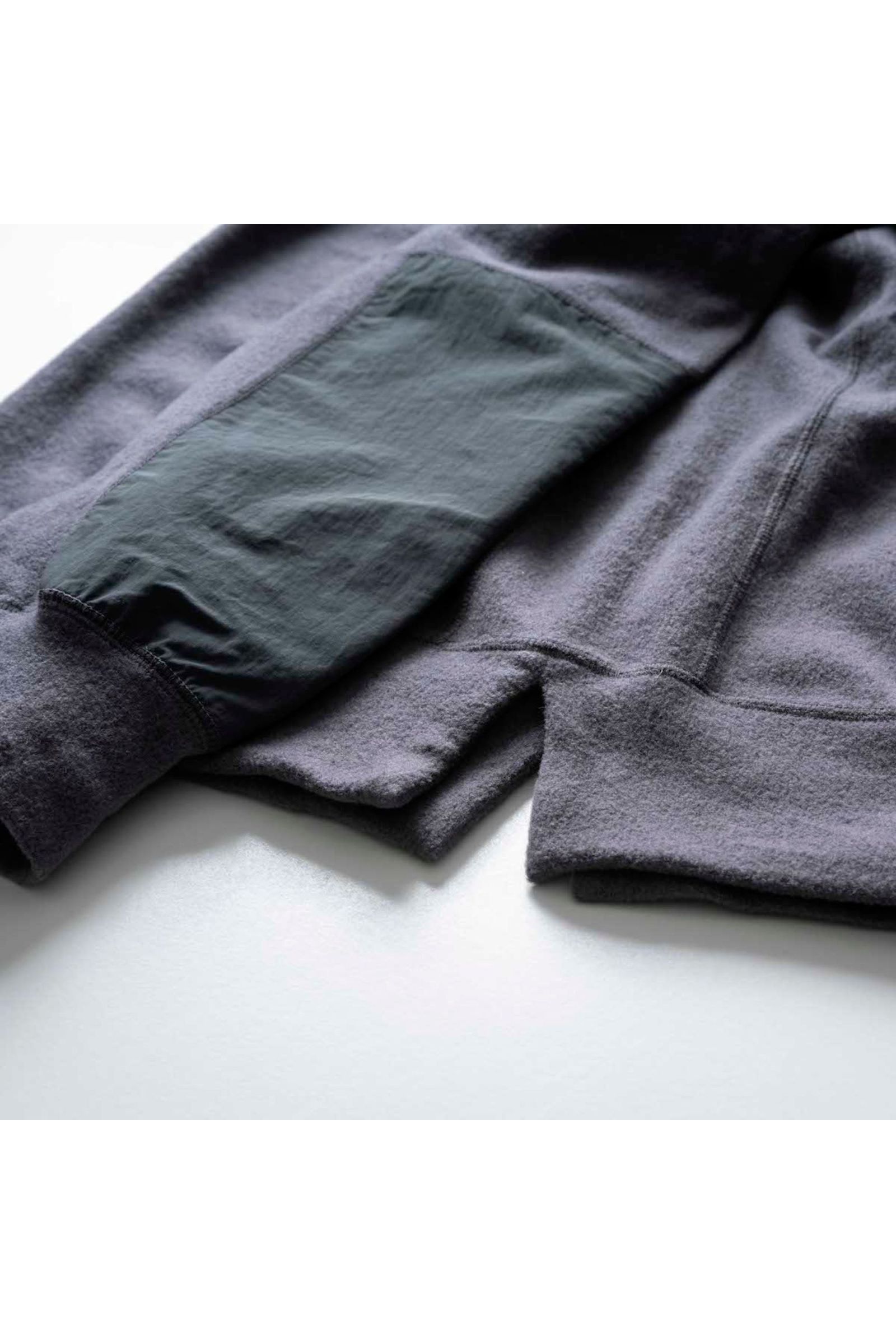 WOOL FLEECE HOODIE/MID GRAY
