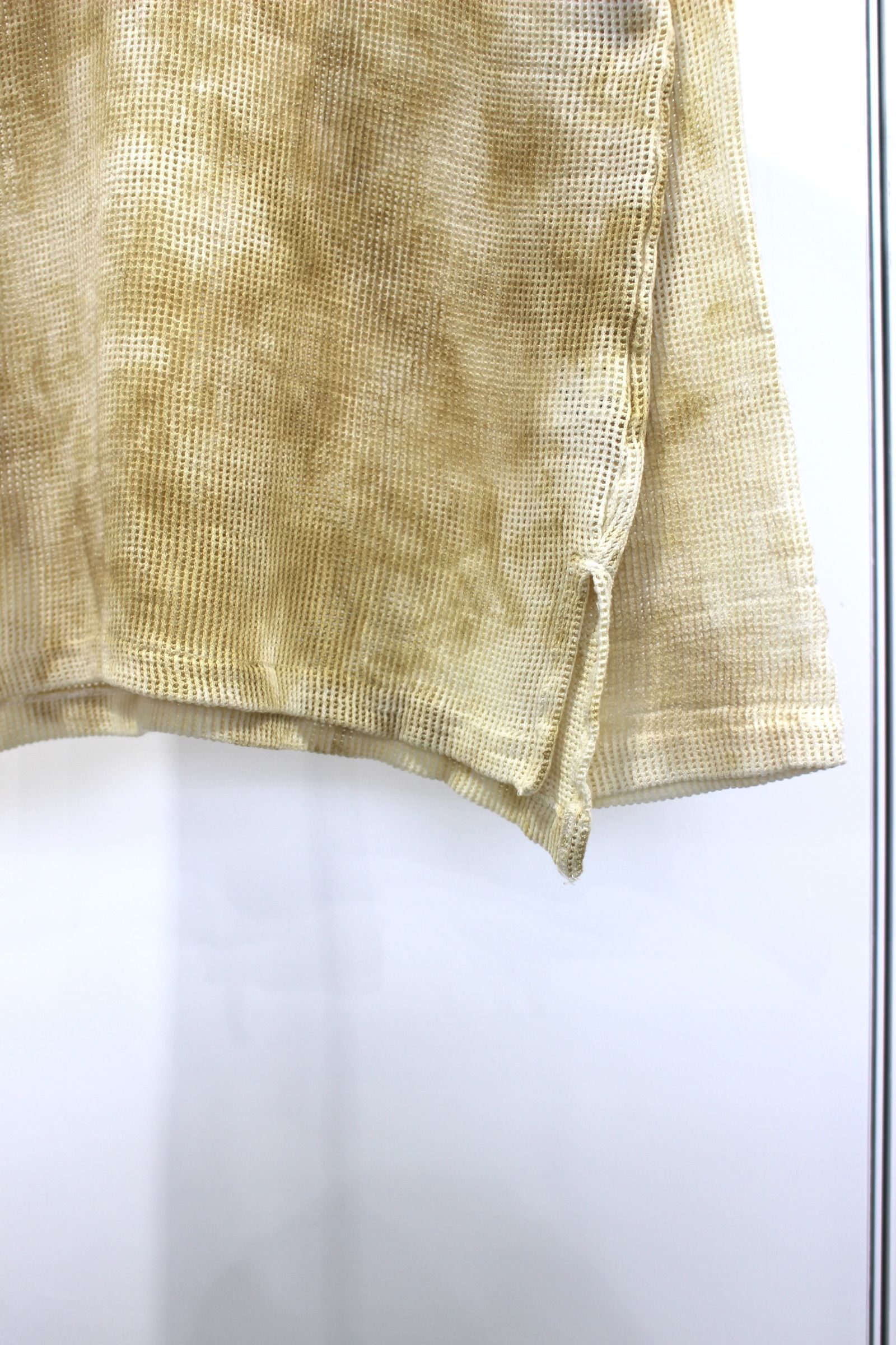 DYED MESH LS T-SHIRT/BEIGE