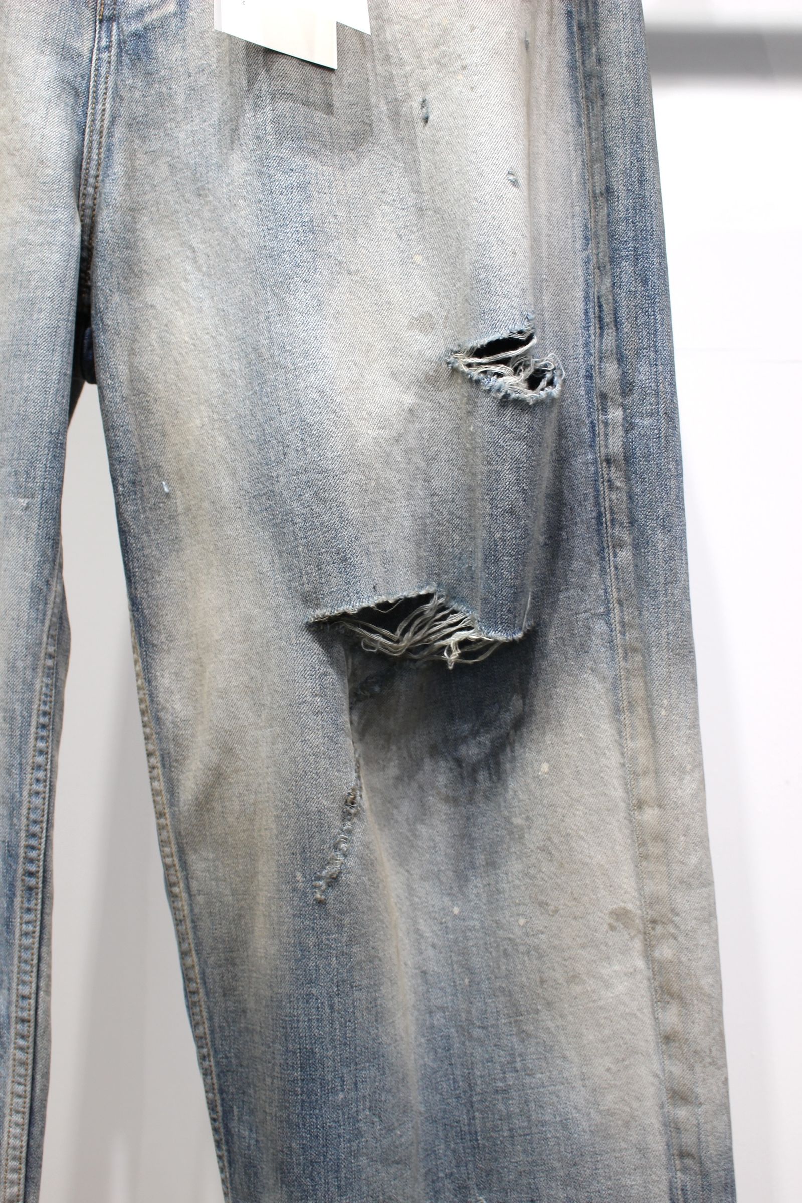 DAMAGE WIDE 5P DENIM PANTS | INDIGO | ダメージデニム