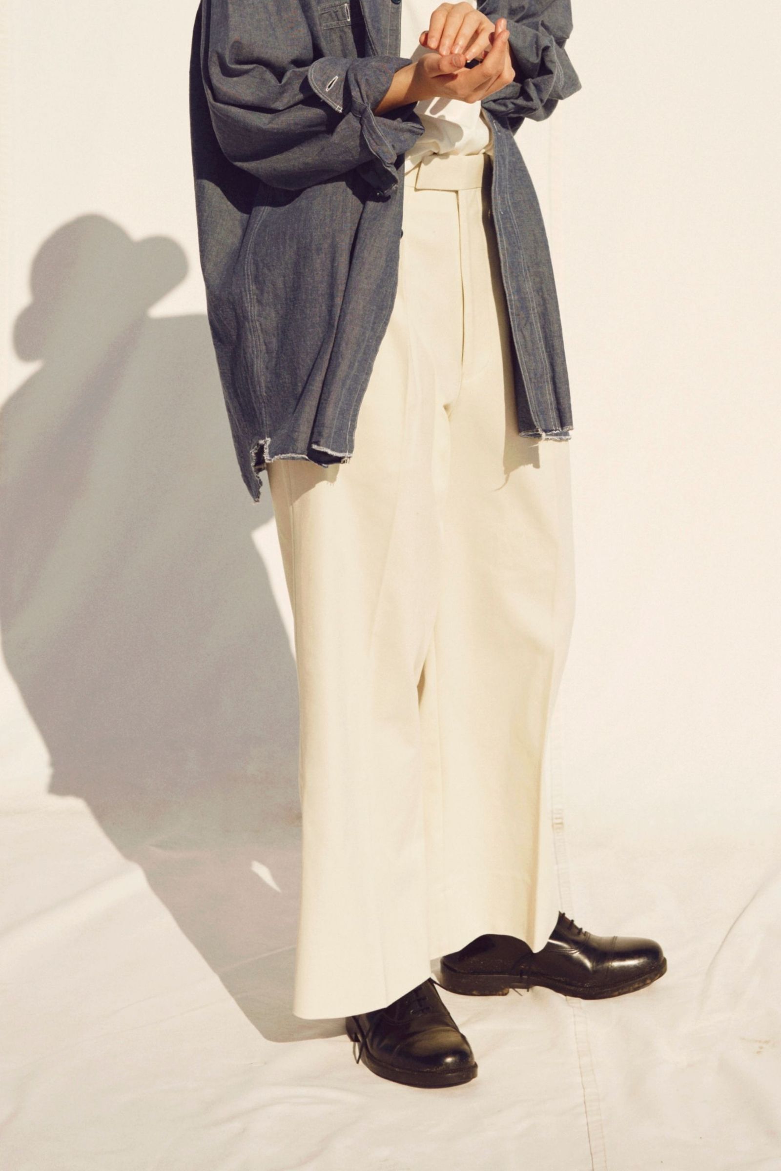 TURKISH OGARNIC DRILL 1-TUCK BAGGY SLACKE/スラックス