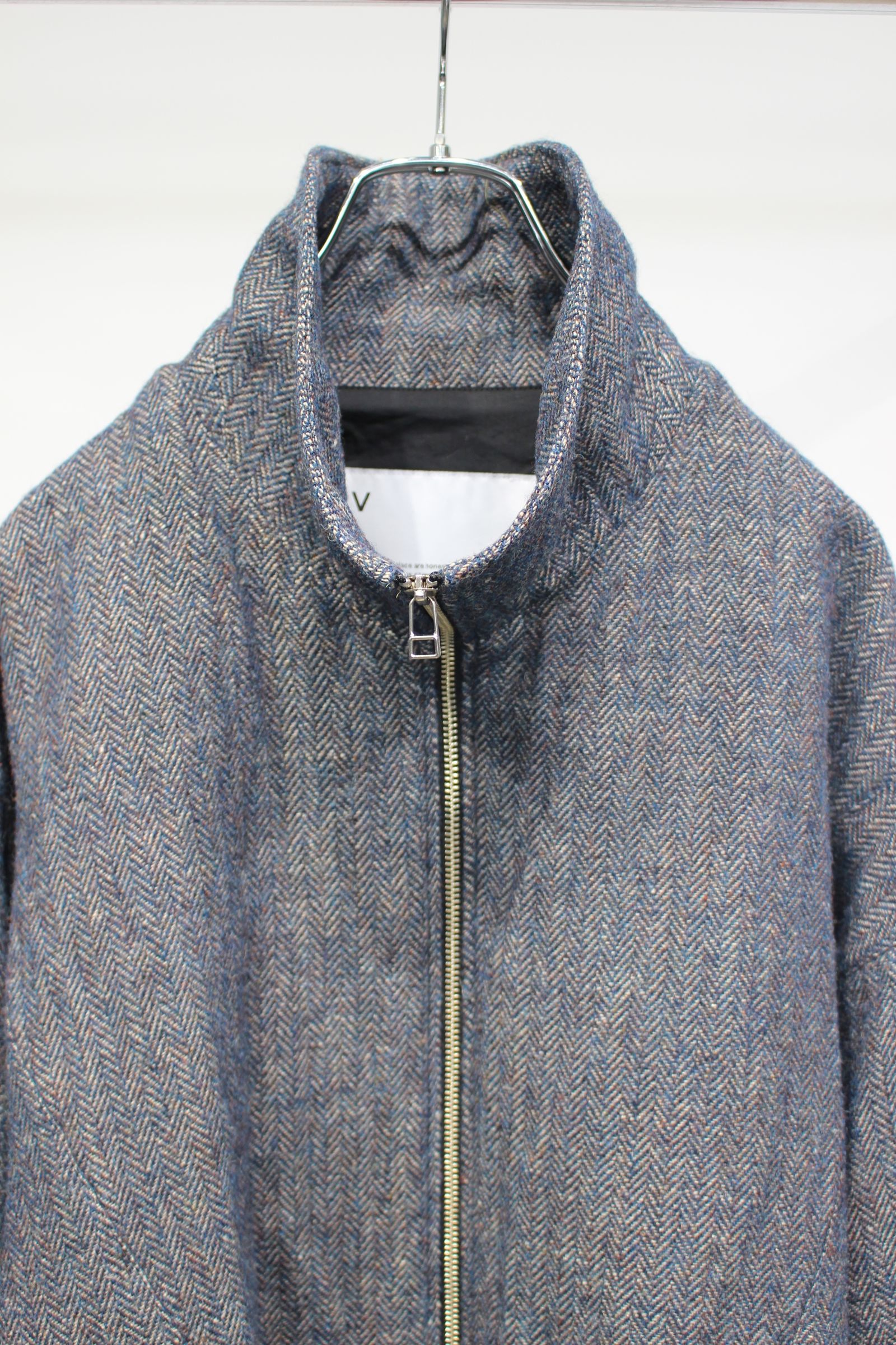 WOOL LINEN HERRINGBONE Blouson | NAVY | アウター