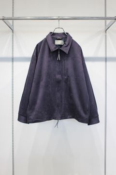 KNIT SUEDE ZIP-UP BLOUSON | SLATE NAVY | ジップアップブルゾン