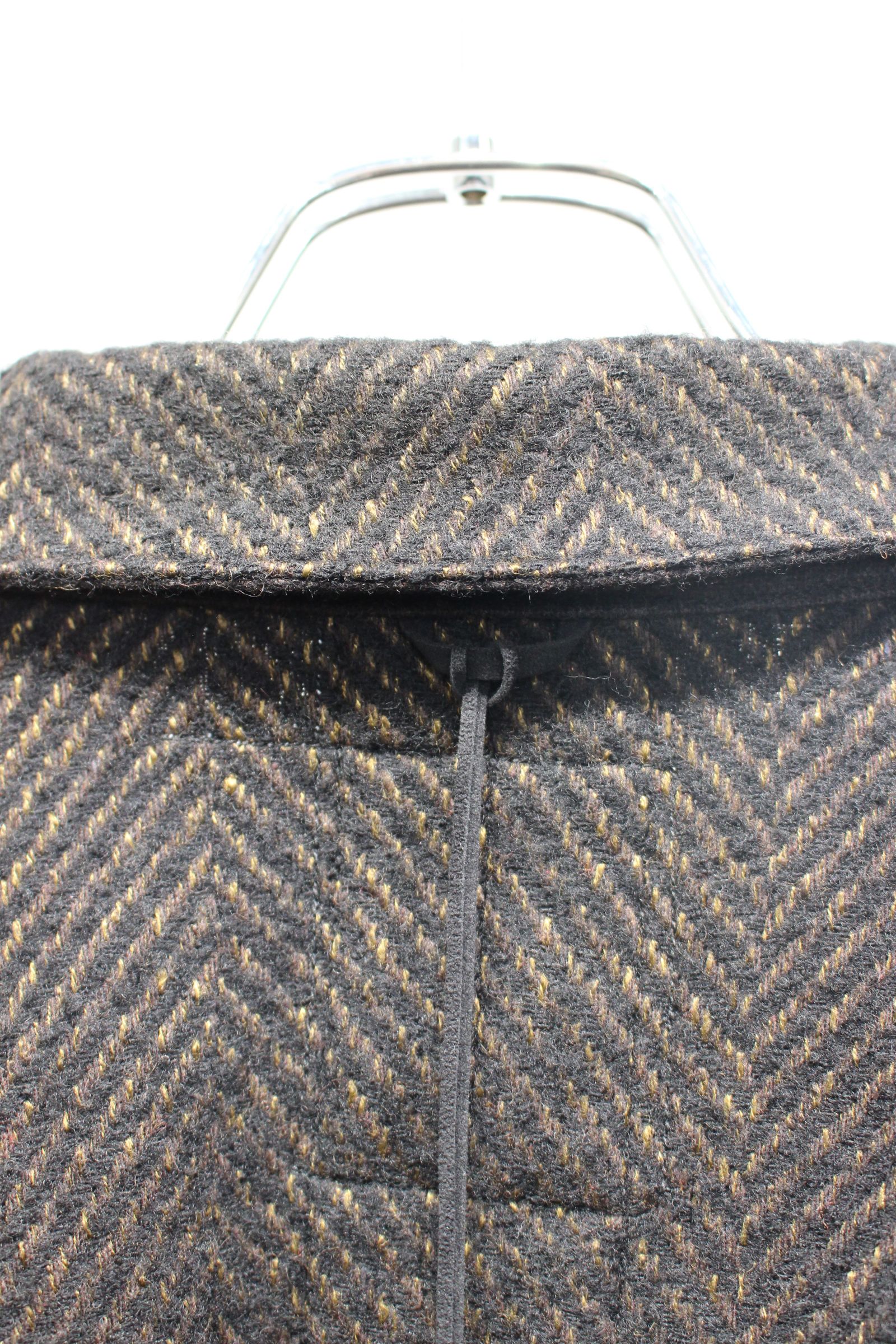 DAMAGE WOOL HERRINGBONE COVER ALL | BROWN×BLACK | カバーオール