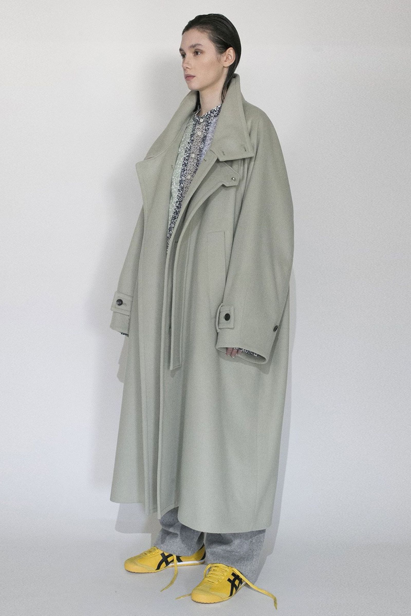 VOAAOV - S100 WOOL BEAVER Stand Collar Long Coat/ロング