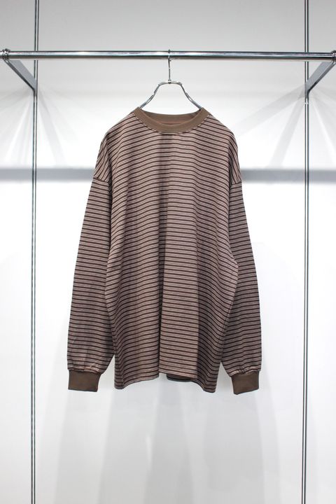 BORDER WIDE L/S T-SHIRT | KHAKI | カットソー