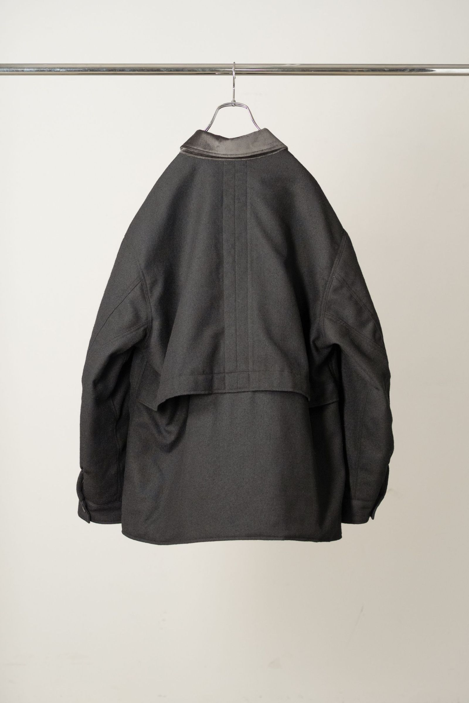 WOOL HALF JACKET | BLACK | ハーフジャケット
