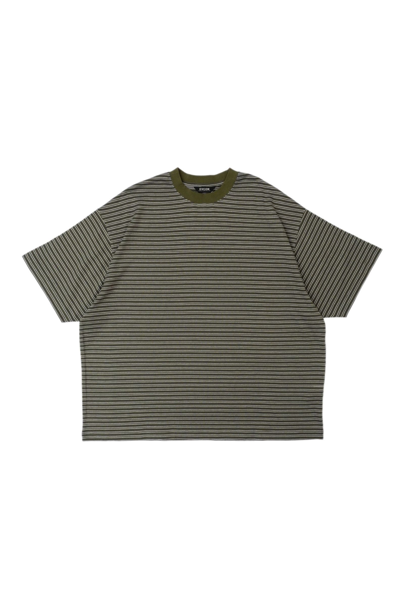 [ラスト1点] BORDER WIDE S/S T-SHIRT | KHAKI | カットソー