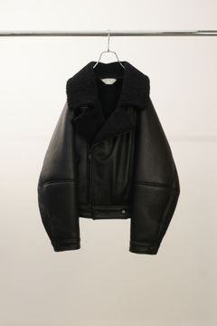 [ラスト1点] MOUTON DOUBLE JACKET | BLACK | ムートンジャケット
