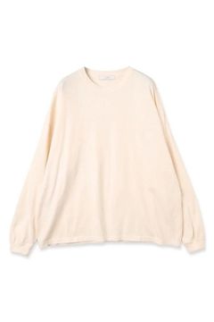OVERDYE EMBROIDERY L/S TEE/カットソー/アイボリー