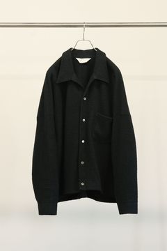 CUT STRIPE SHIRT | BLACK | シャツ