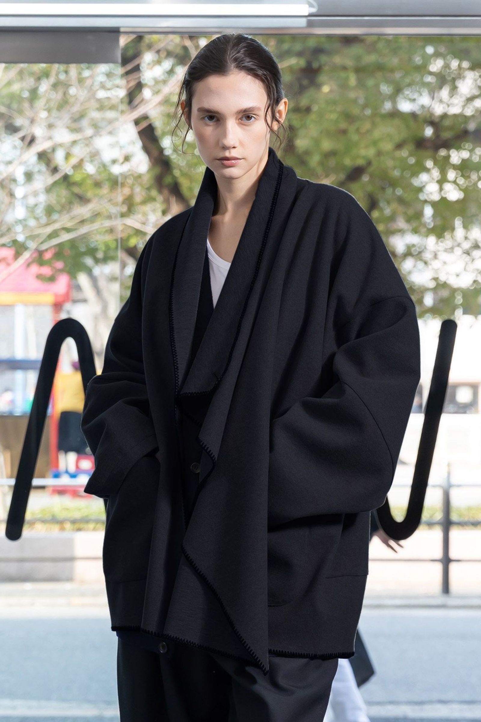 VOAAOV - WOOLLET Drape Jacket/BLACK/ジャケット | NapsNote