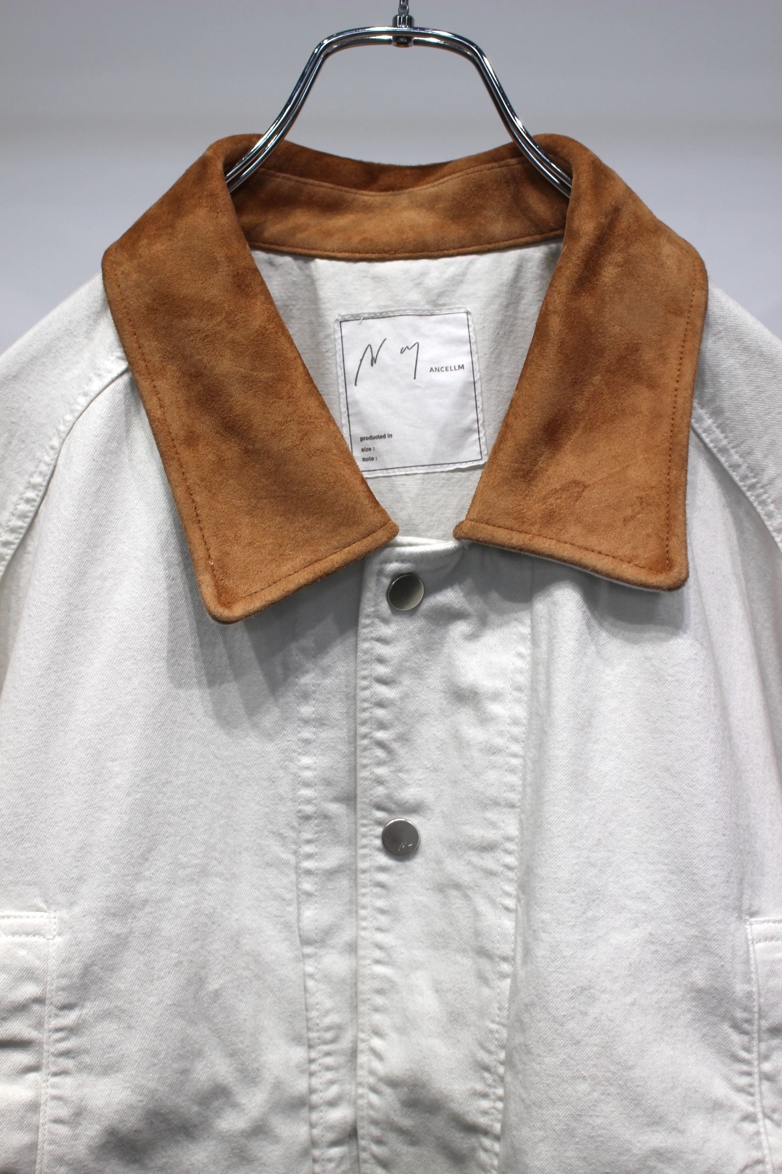 AGING DENIM HALF JACKET | G.WHITE | デニムハーフジャケット