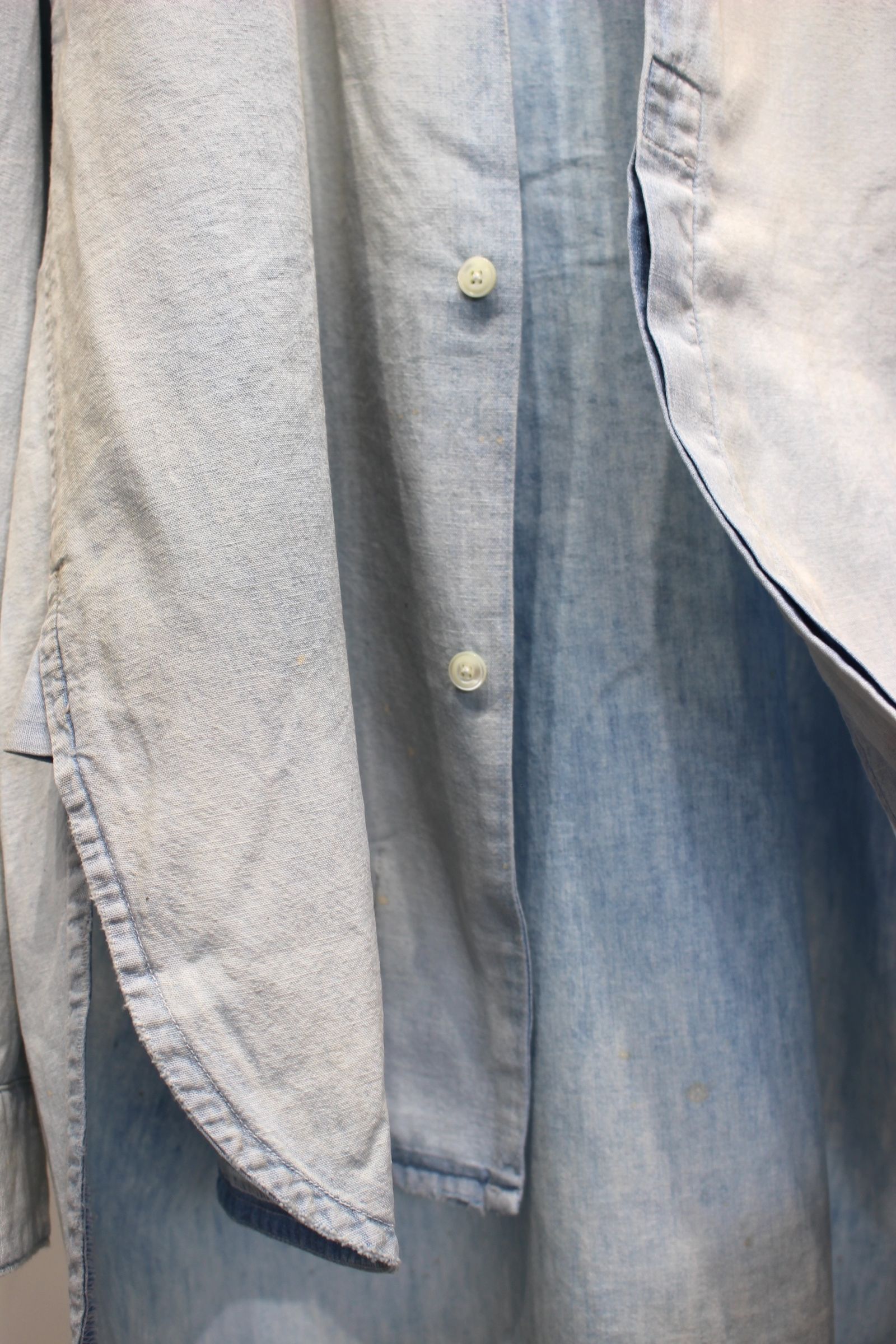 [ラスト1点] AGING CHAMBRAY LONG SHIRT | INDIGO | シャンブレーシャツ
