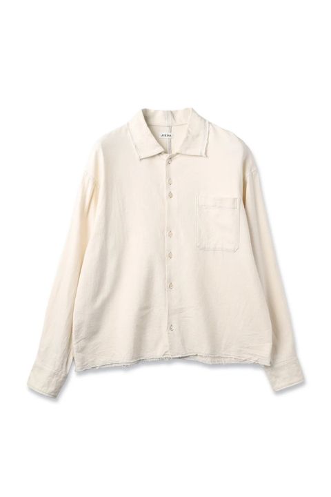 COTTON SILK CUT-OFF SHORT SHIRT | WHITE | ショートシャツ