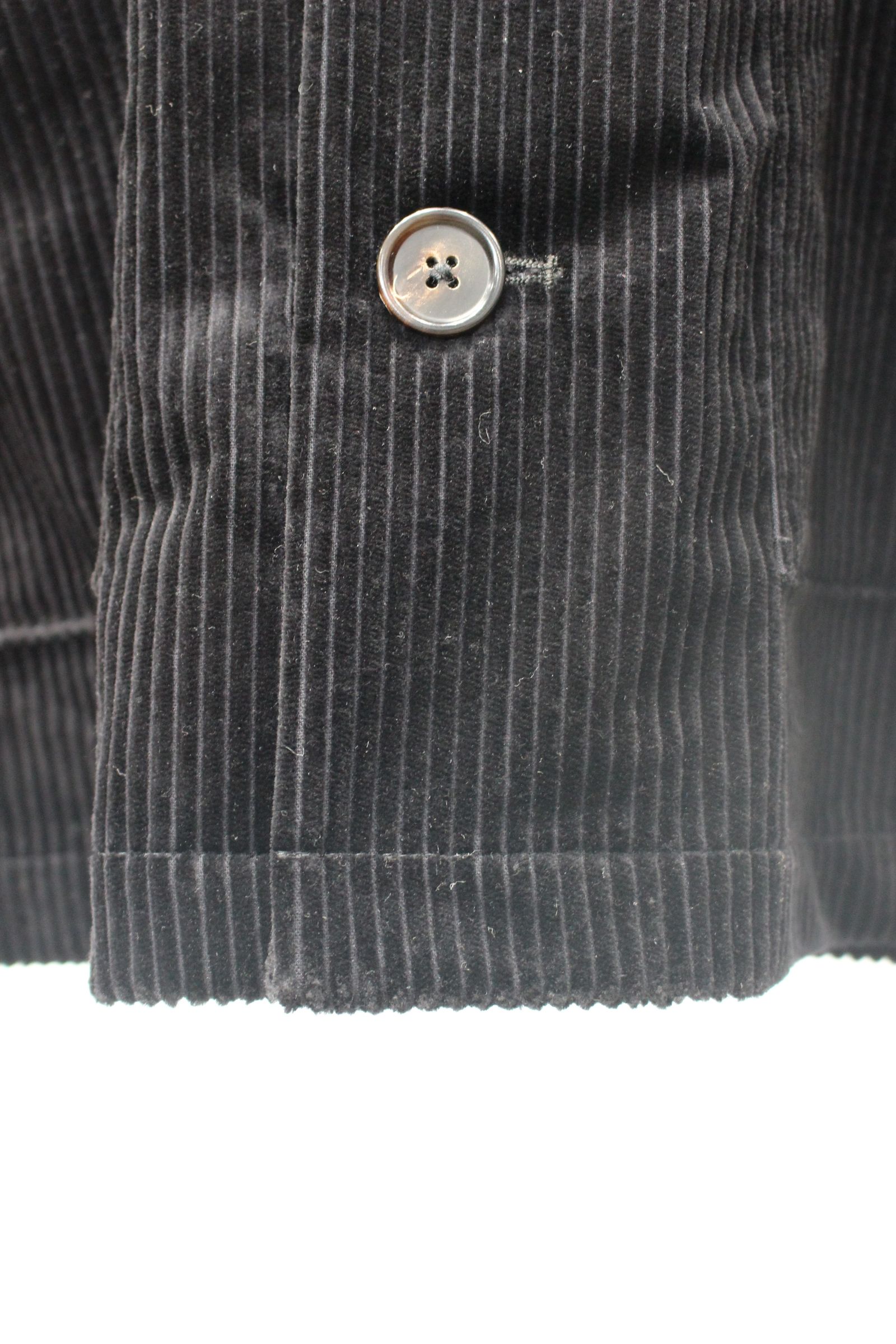 DEADSTOCK WIDE CORDUROY OPEN COLLAR OVER SHIRT JACKET | BLACK | コーデュロイジャケット