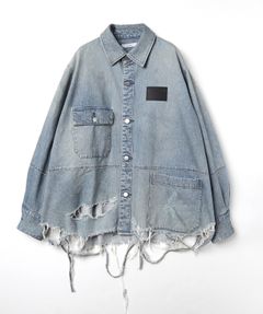 DAMAGE OVER DENIM SHIRT/INDIGO