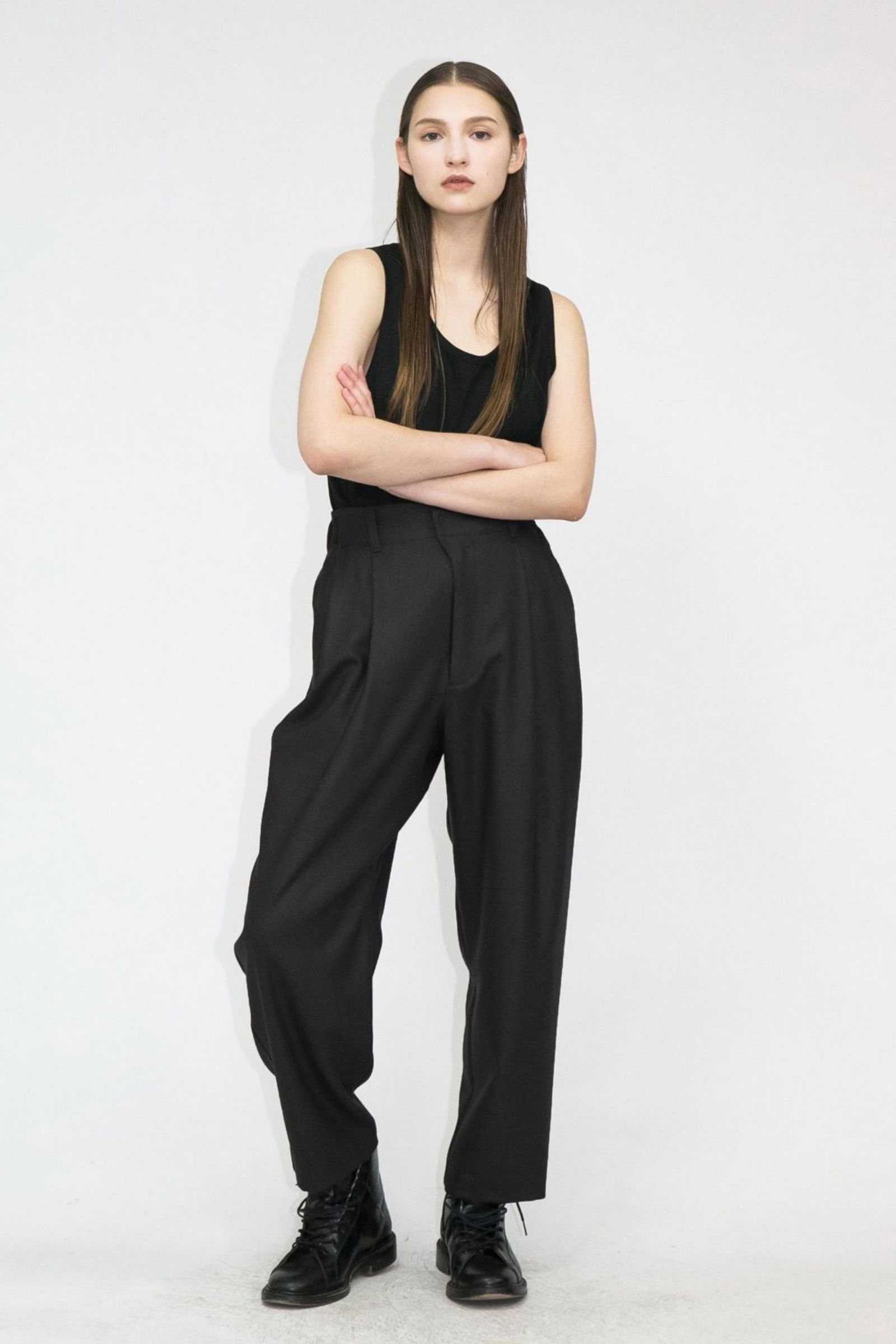 AUSTRALIA FLANNEL TUCK PANTS/タックテーパードパンツ
