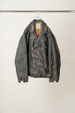 AGING H.L BELTED JACKET | BLACK | レザージャケット