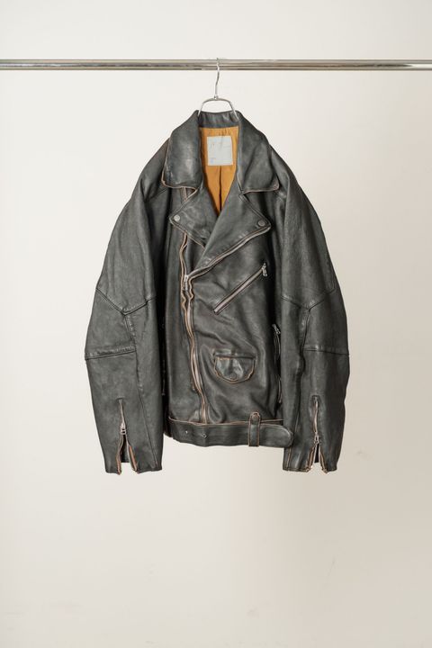 AGING H.L BELTED JACKET | BLACK | レザージャケット