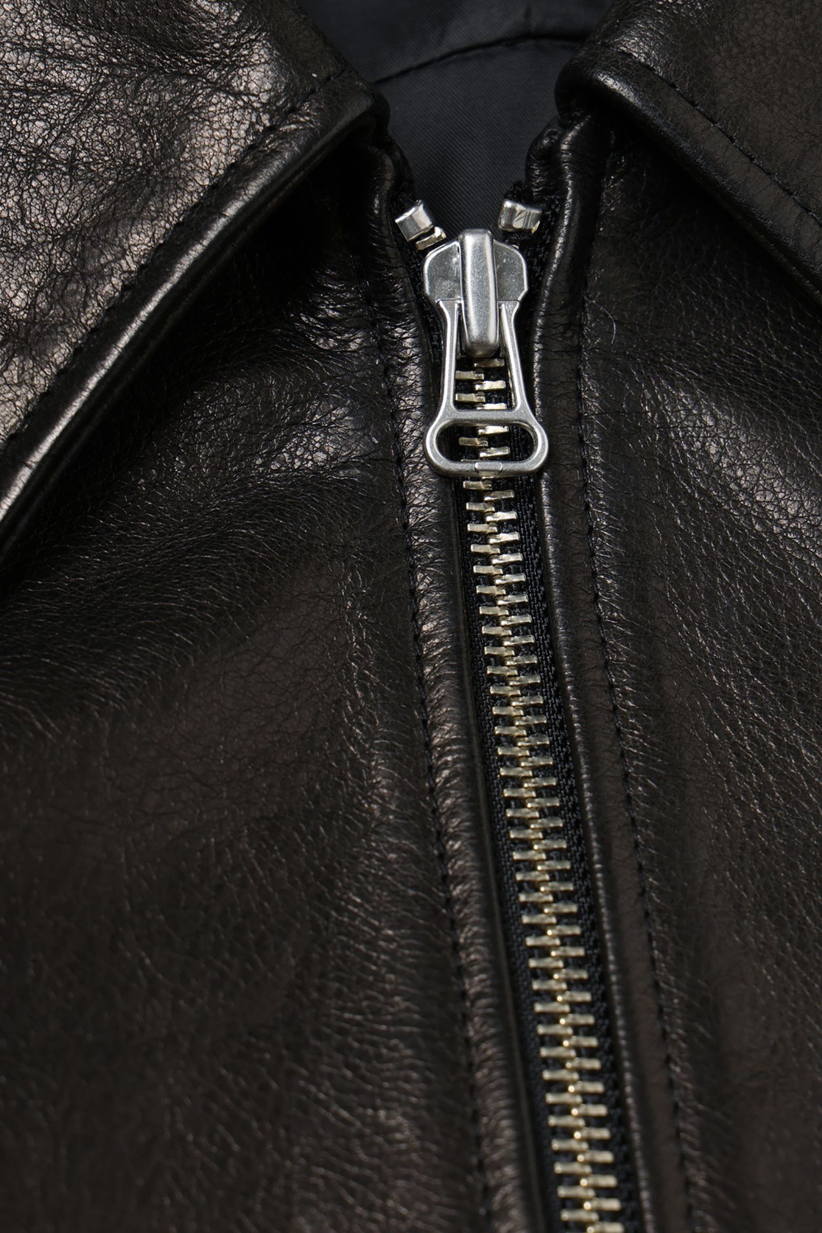 DRAPING LEATHER JACKET | BLACK | レザージャケット