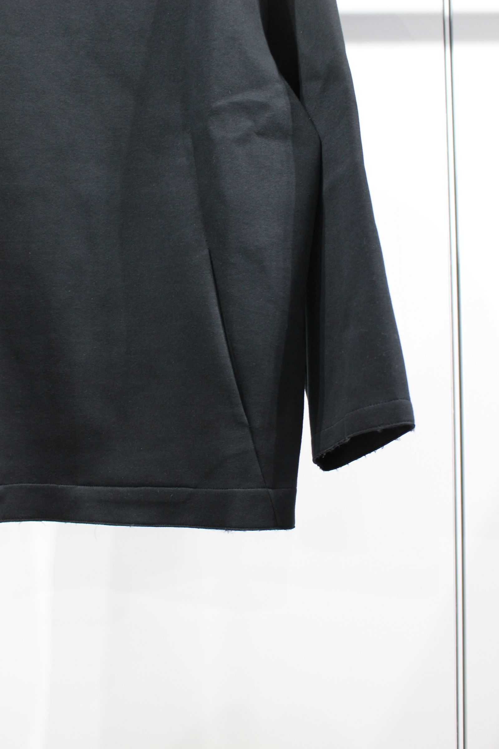 DOUBLE KNIT CREW NECK PULLOVER/BLACK