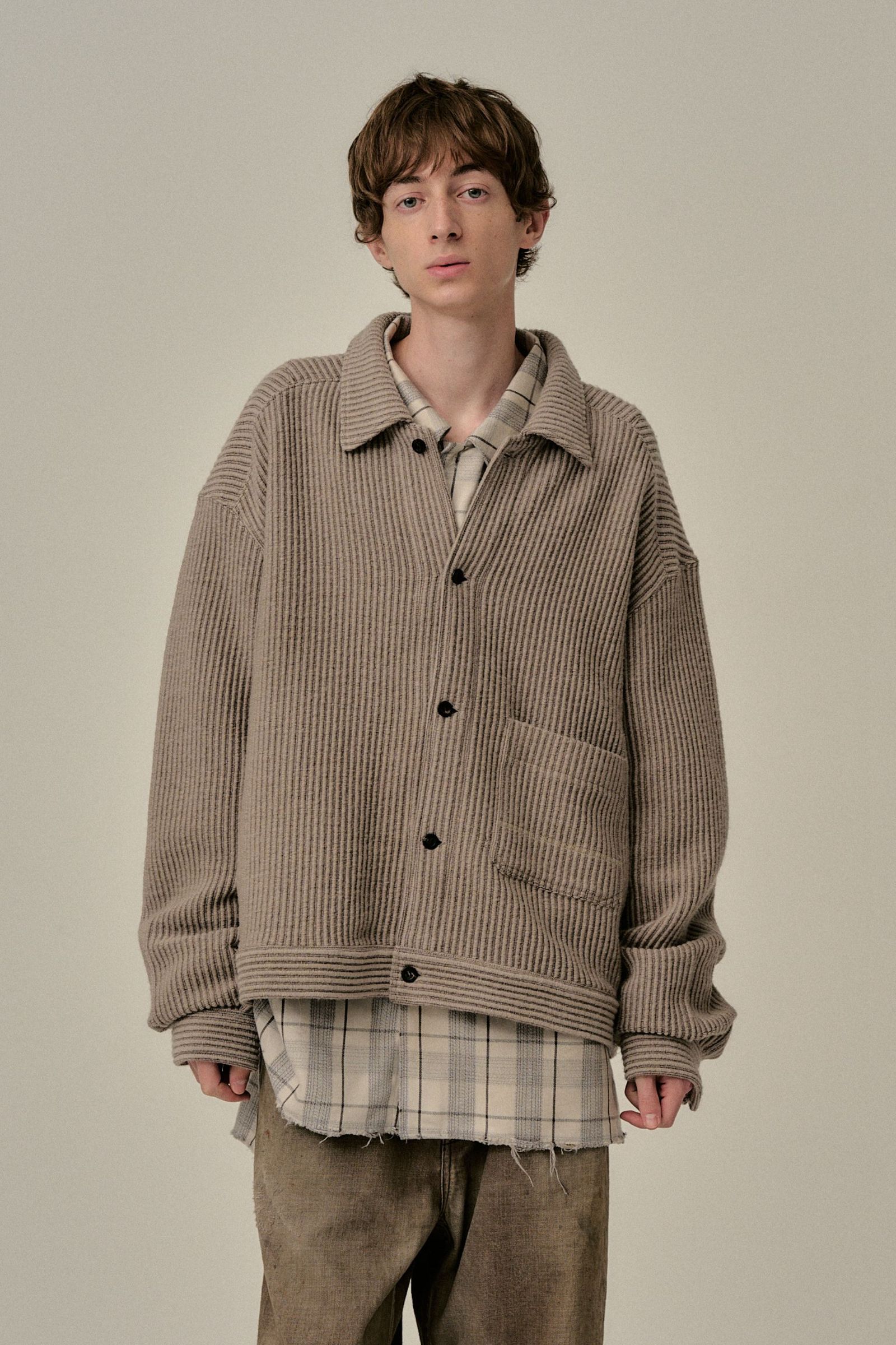 WOOL CORDUROY WORK SHIRT JACKET | SAND | シャツジャケット