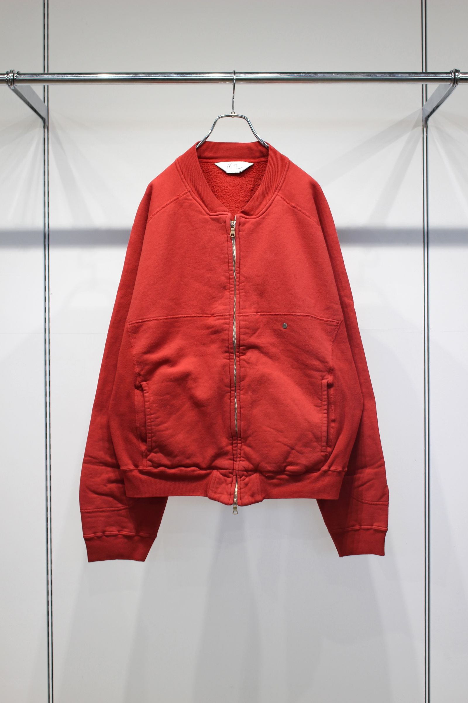 FLEECE-LINED SWEAT VERSITY SHIRT | RED | スウェット