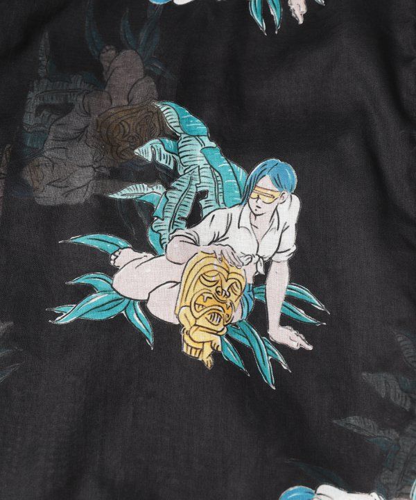 ALOHA LONE SHIRT/アロハシャツ/ブラック