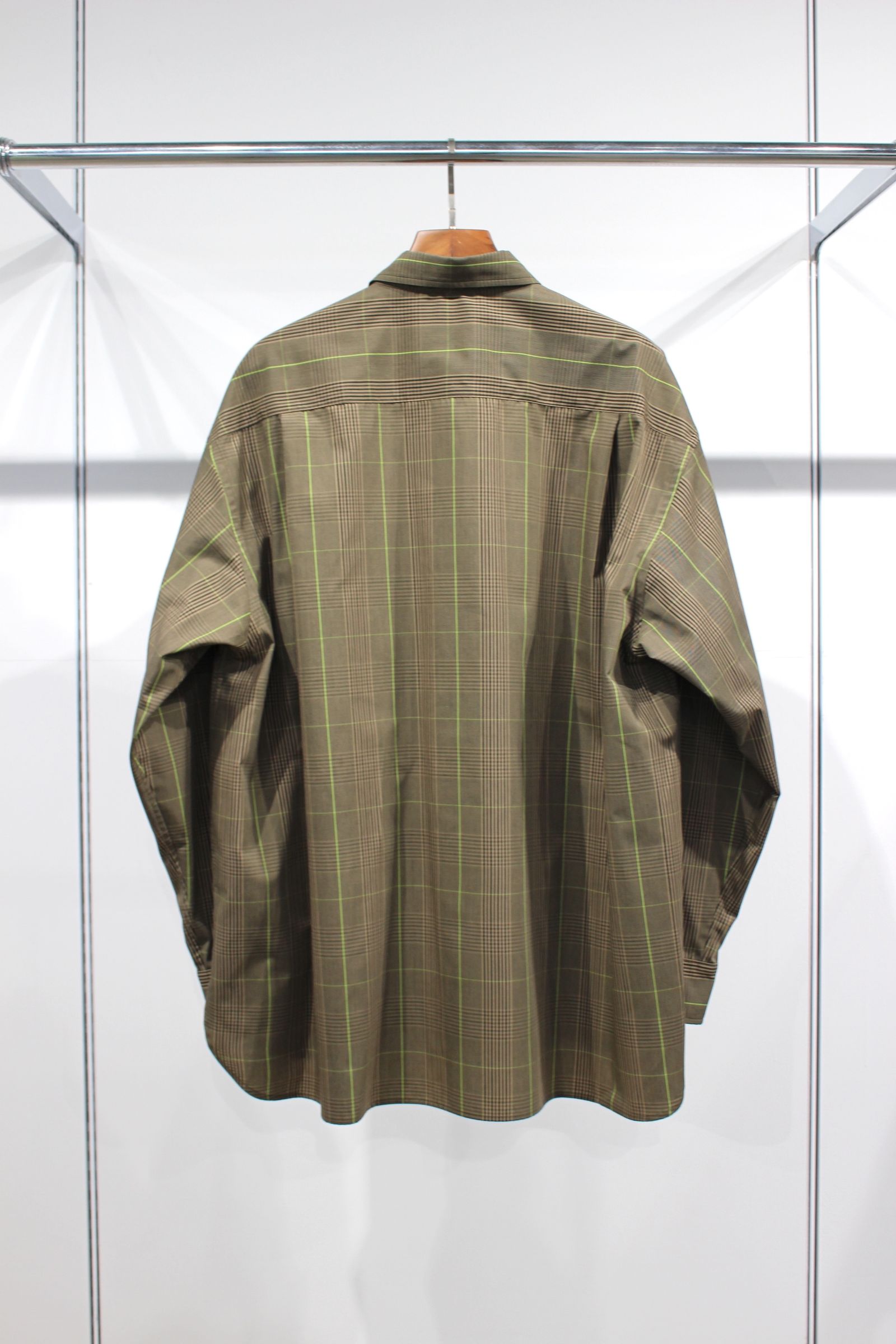 FLAP POCKET FLYFRONT SHIRT/BROWN CHECK