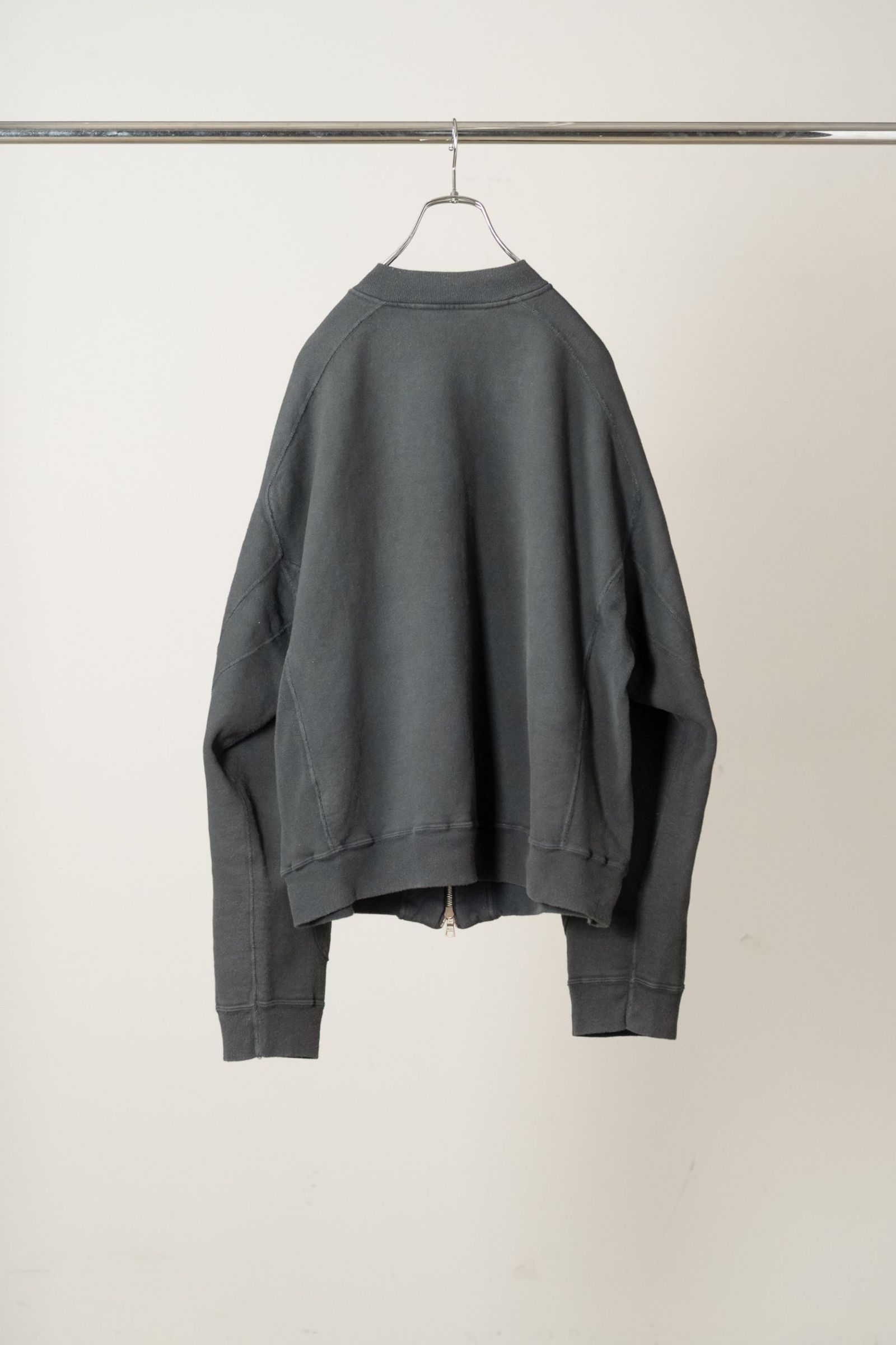 FLEECE-LINED SWEAT VERSITY SHIRT | BLACK | スウェット