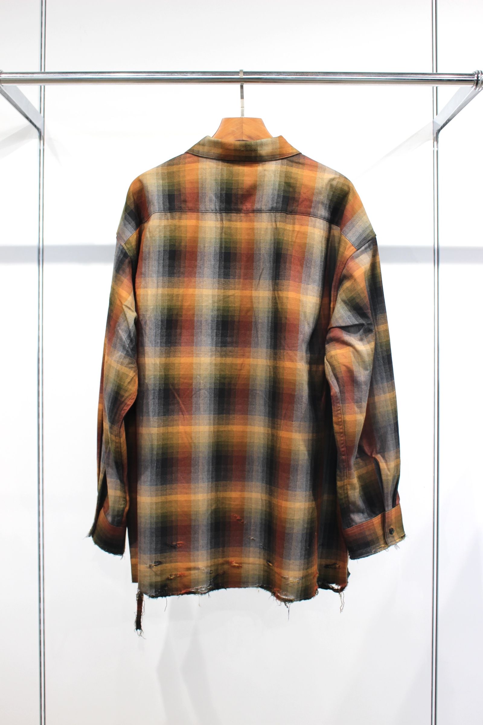 ANCELLM / アンセルム R/C CHECK CRASH LS SHIRT ANCELLM - R/C CHECK CRASH LS SHIRT | RED BLACK | シャツ